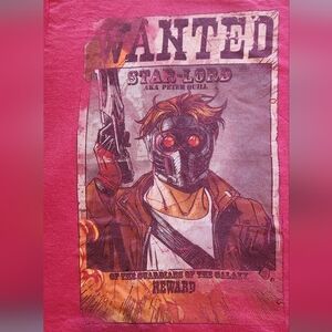 Starlord Wanted T-shirt. Guardians Of Thr Galaxy MARVEL